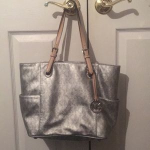 Michael Kors silver tote